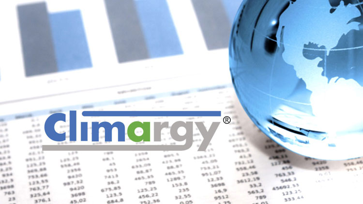 Climargy page header banner - globe and stats image